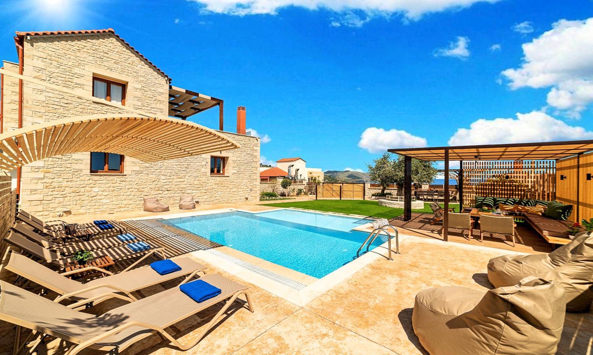 Cretan Sunrise Villa Heated Pool Δημητρουλιανά Εξωτερικό φωτογραφία